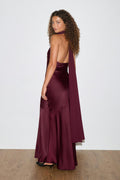 Shawl maxi dress - Bordeaux