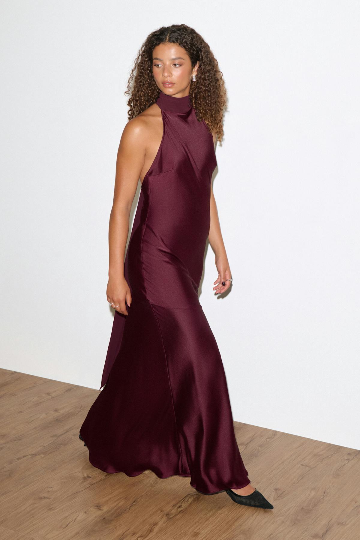 Shawl maxi dress - Bordeaux