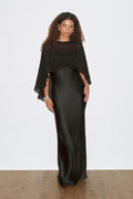 Cape maxi dress - Noir