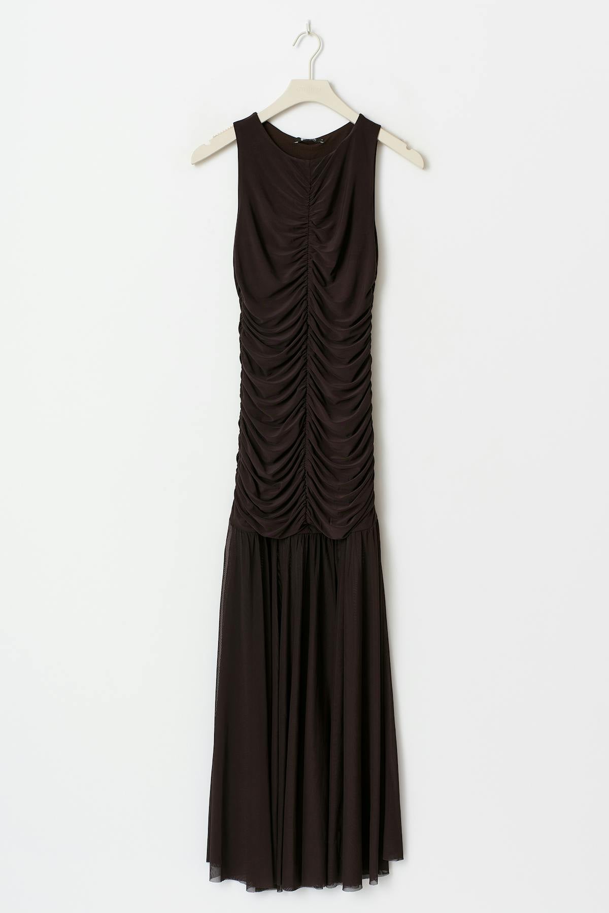 Dropped waist dress - Chocolate plum