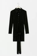 Tie shirt dress - Noir