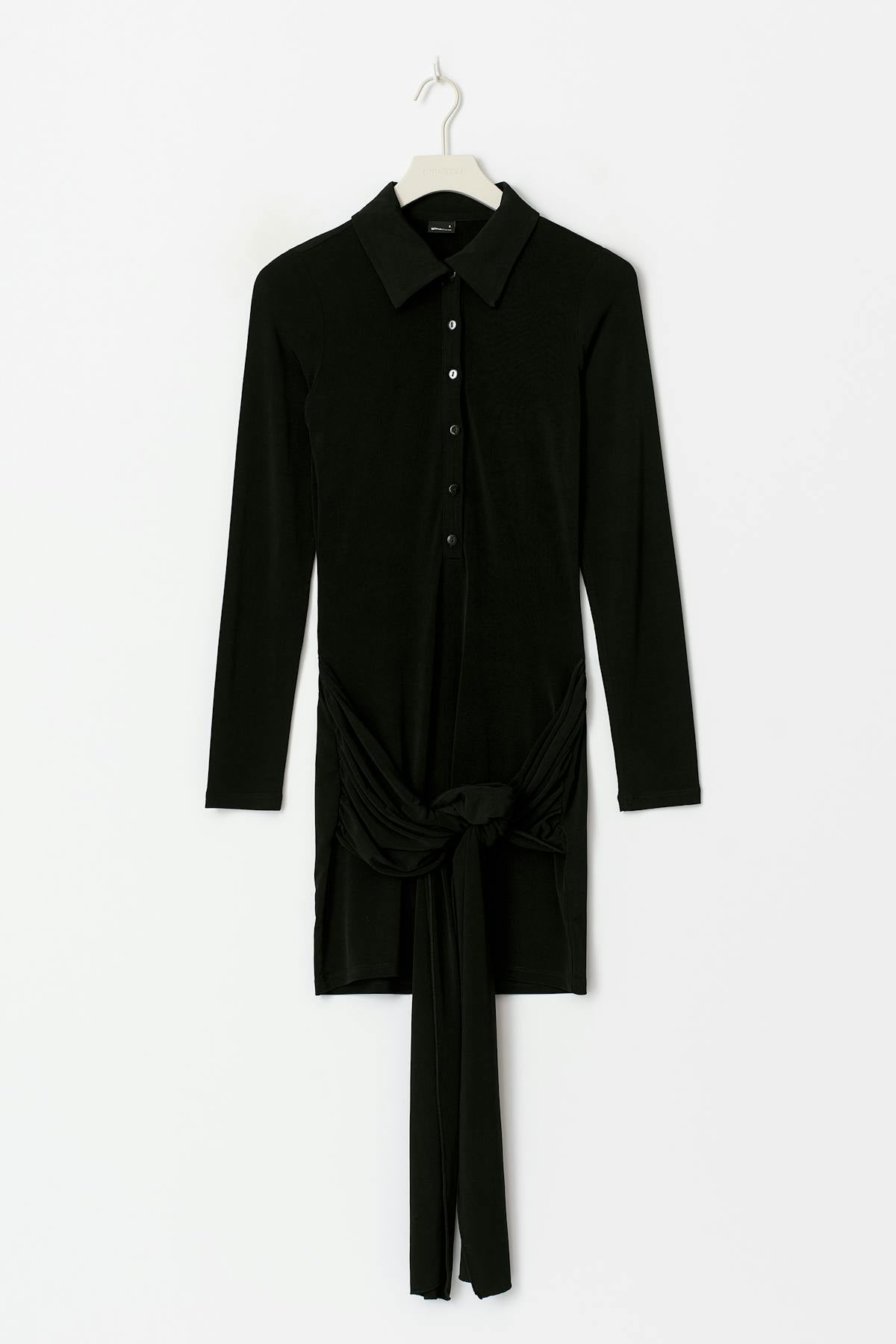 Tie shirt dress - Noir