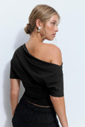 Slouchy top - Noir