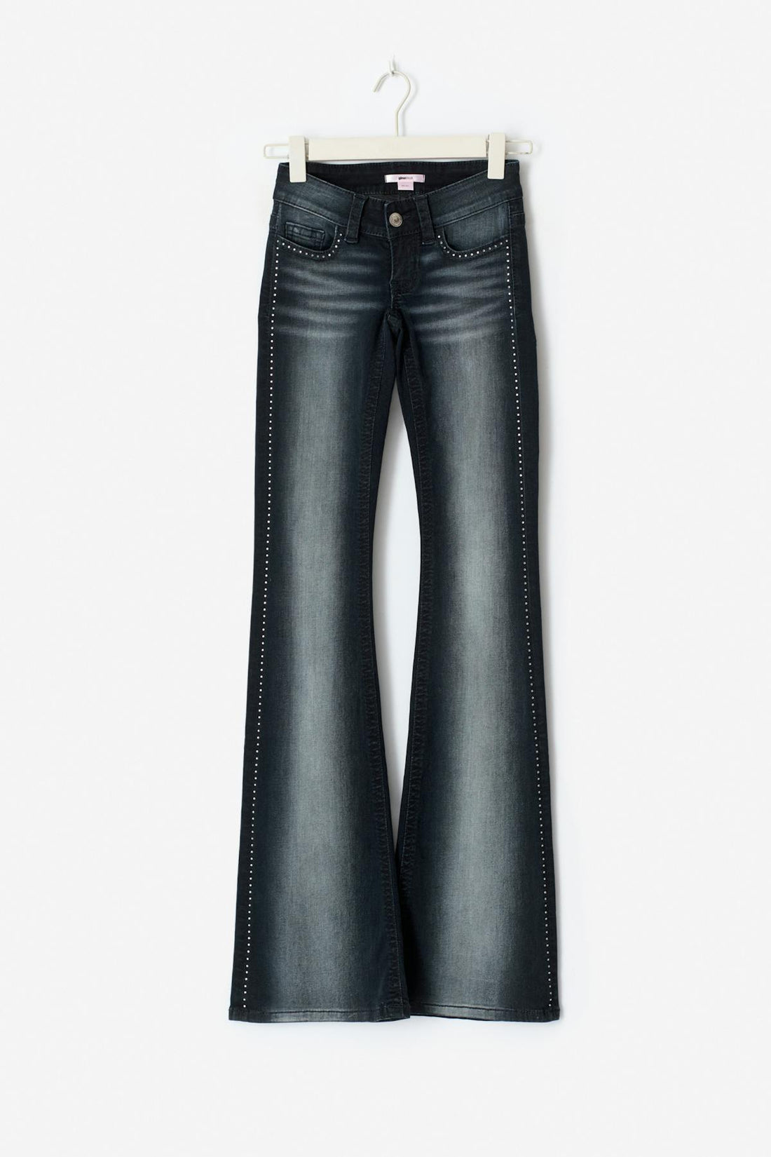 14+ low rhinestone jeans tall - Blue/black