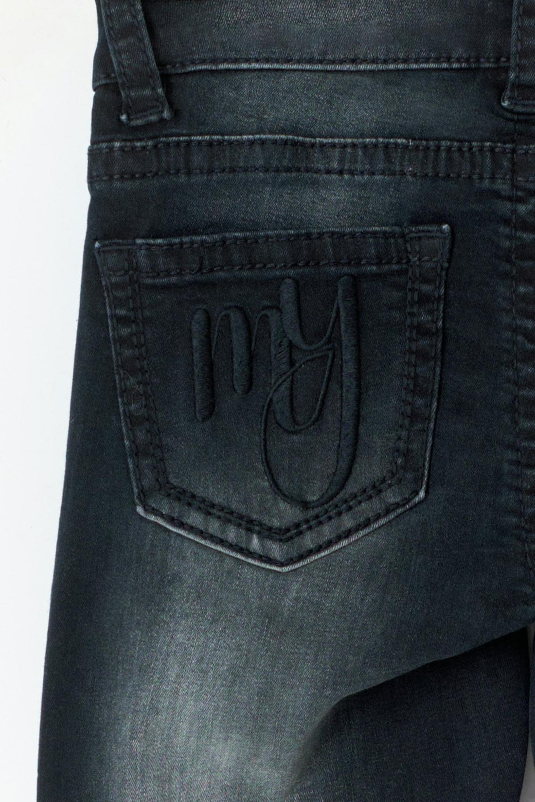 14+ low rhinestone jeans tall - Blue/black