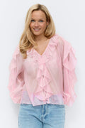 frill blouse - Noir