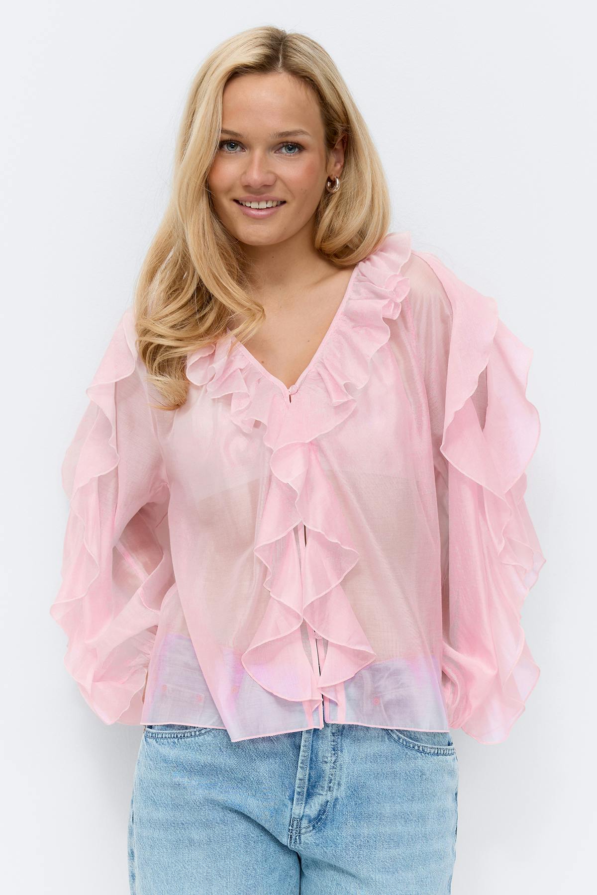 frill blouse - Noir