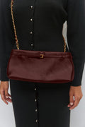 Chain strap clutch bag - Rouge foncé