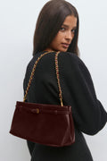 Chain strap clutch bag