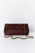 Chain strap clutch bag