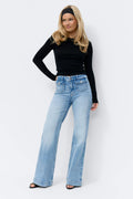 Front pocket flare jeans - Bleu