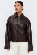 Short pu jacket - Rouge foncé