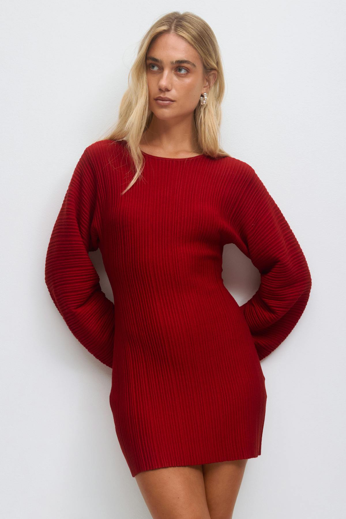 knitted dress - New camel