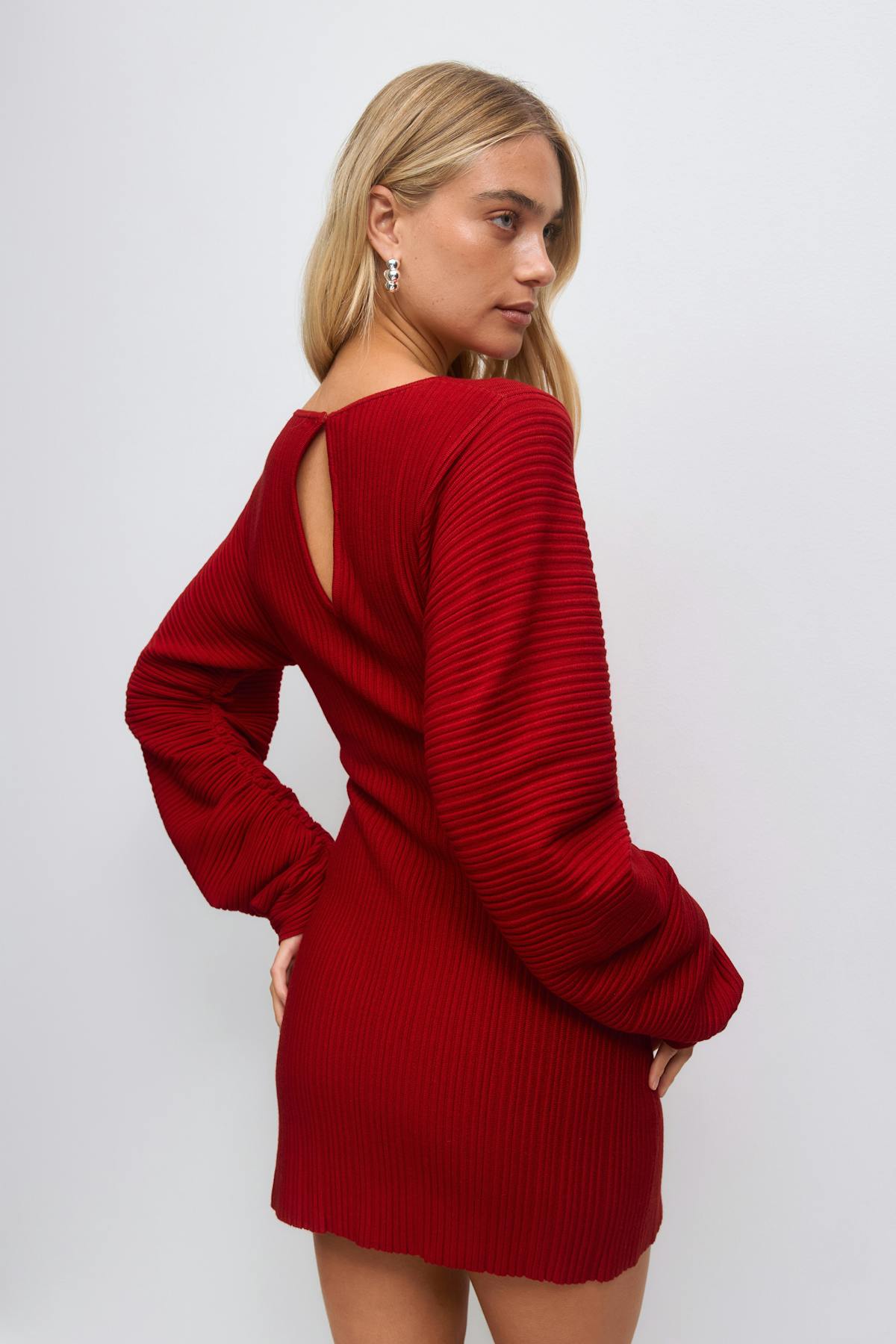 knitted dress - New camel