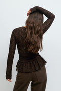 Lace peplum top - Mole