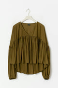 Wide sheer top - Fir green