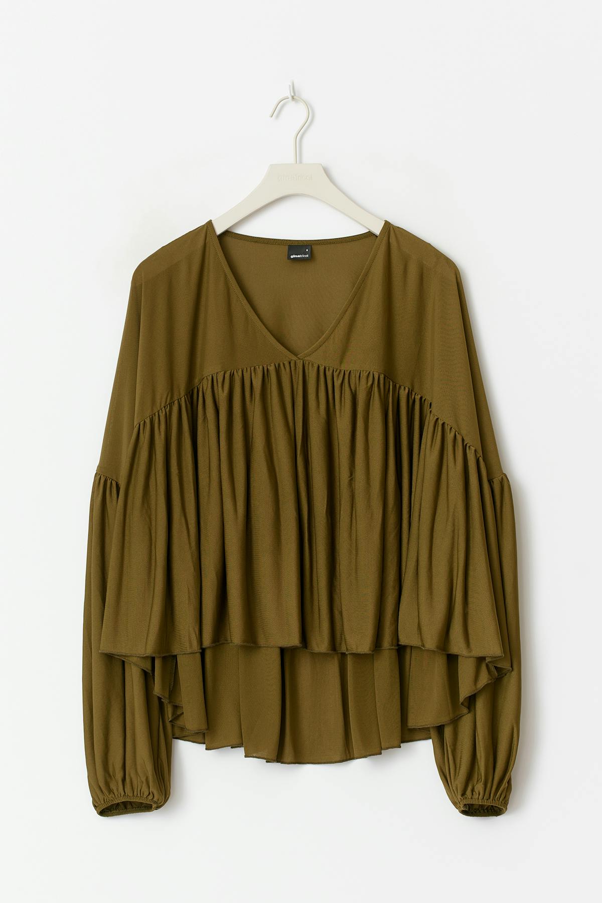 Wide sheer top - Fir green