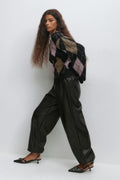 Pu balloon trousers - Noir