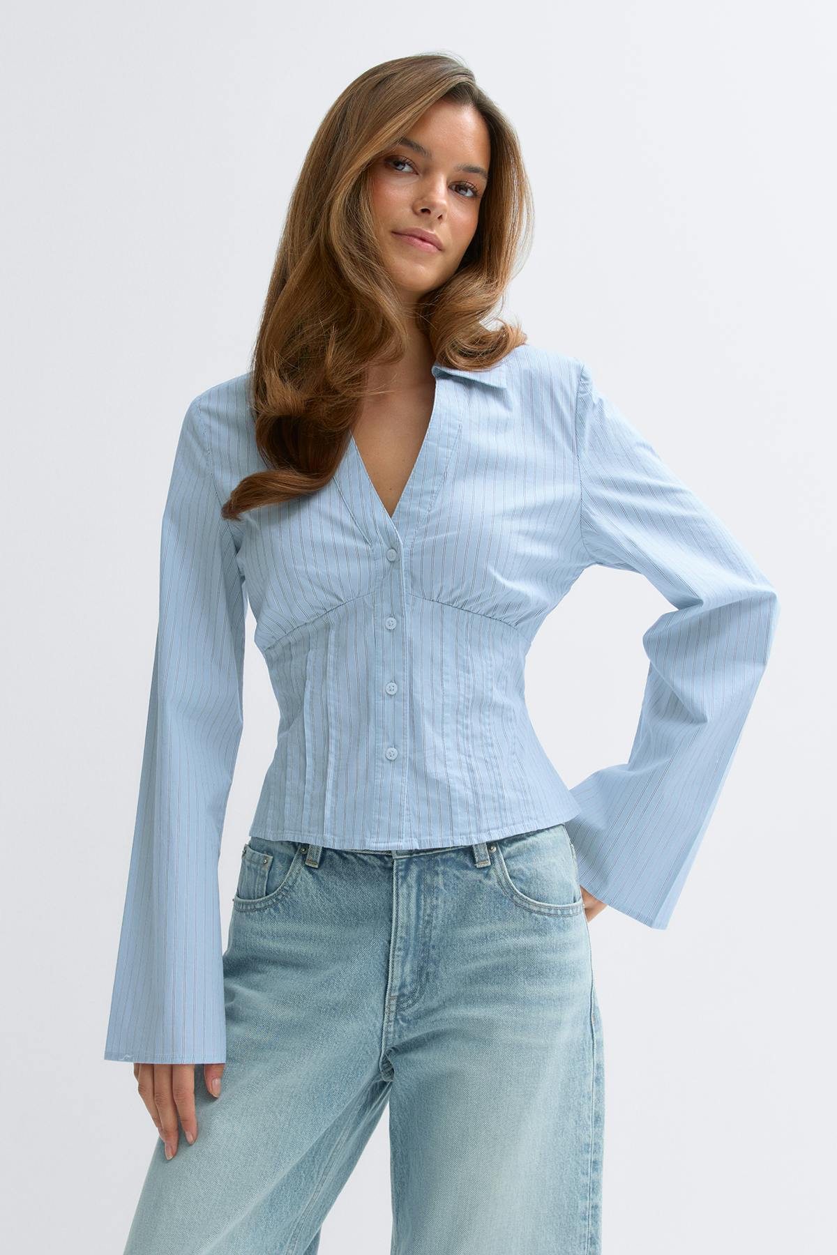 Shaped shirt - Pink stripe