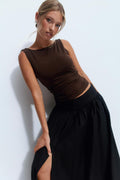 Draped top - Noir