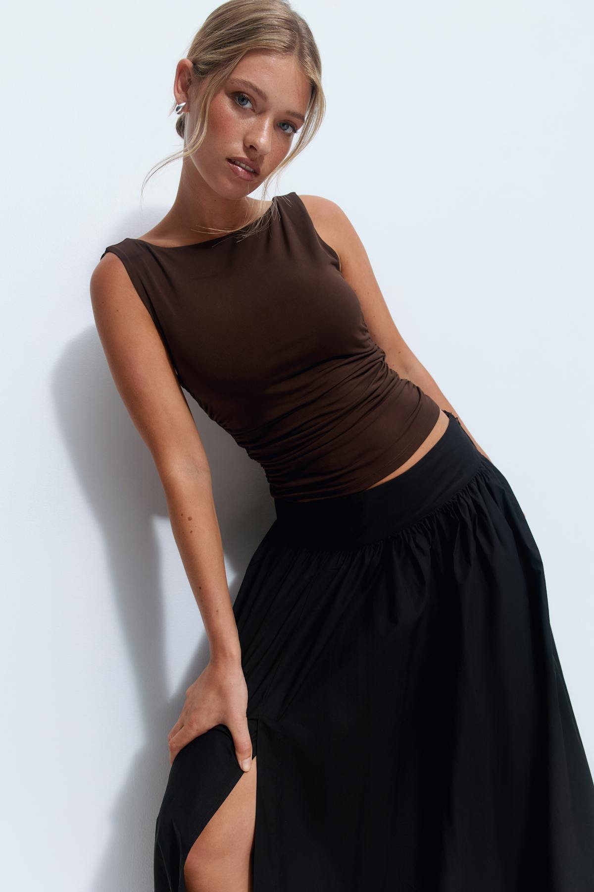 Draped top - Noir