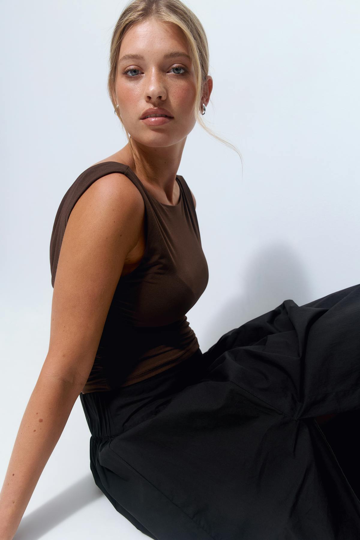 Draped top - Chocolate plum