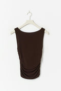 Draped top - Chocolate plum