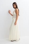 Lace maxi skirt - Marron foncé