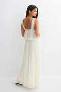 Lace maxi skirt - Marron foncé
