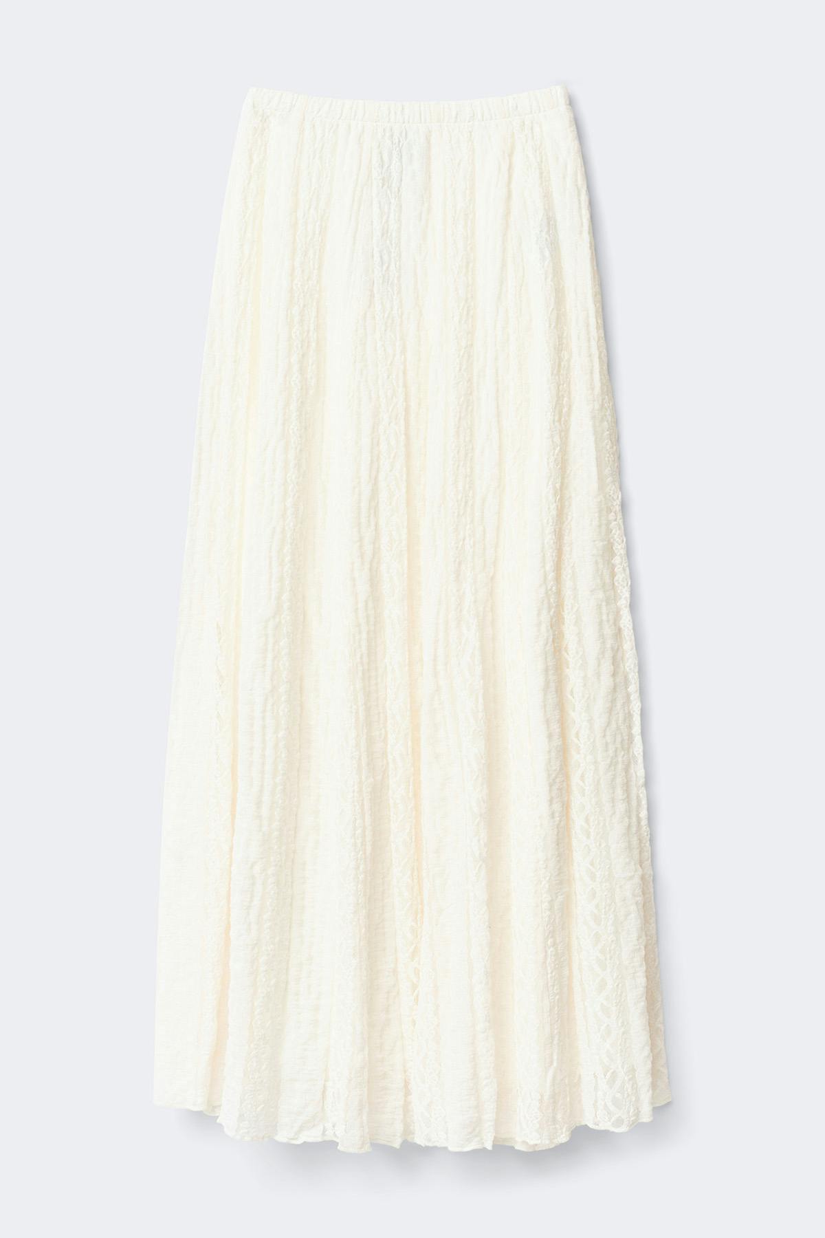 Lace maxi skirt - Marron foncé