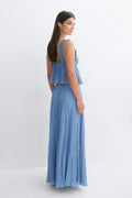 Lace maxi skirt - Marron foncé
