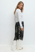Lace apron skirt - Buttercream