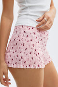 Smock shorts - Berry flower/print