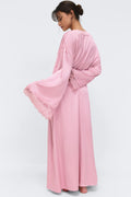 Satin loungewear robe - Marron foncé