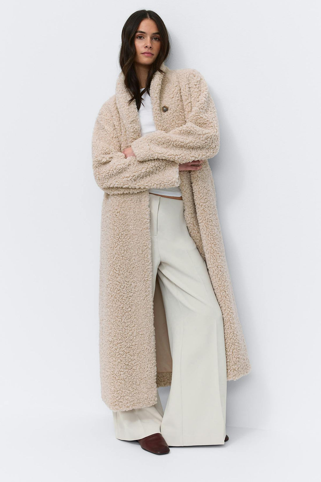 Pile coat - Beige clair