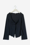 Twisted detail top - Navy blazer