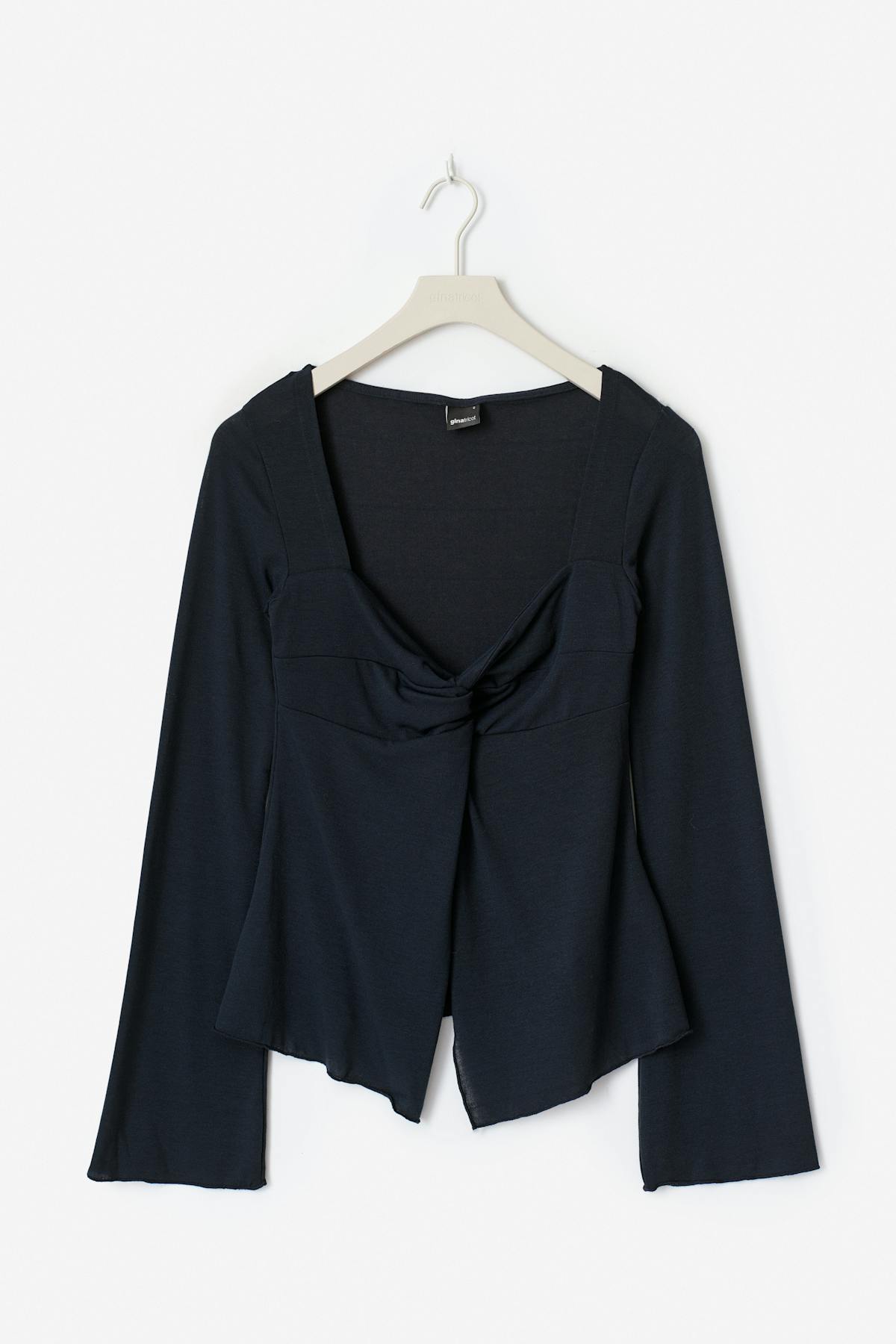 Twisted detail top - Navy blazer