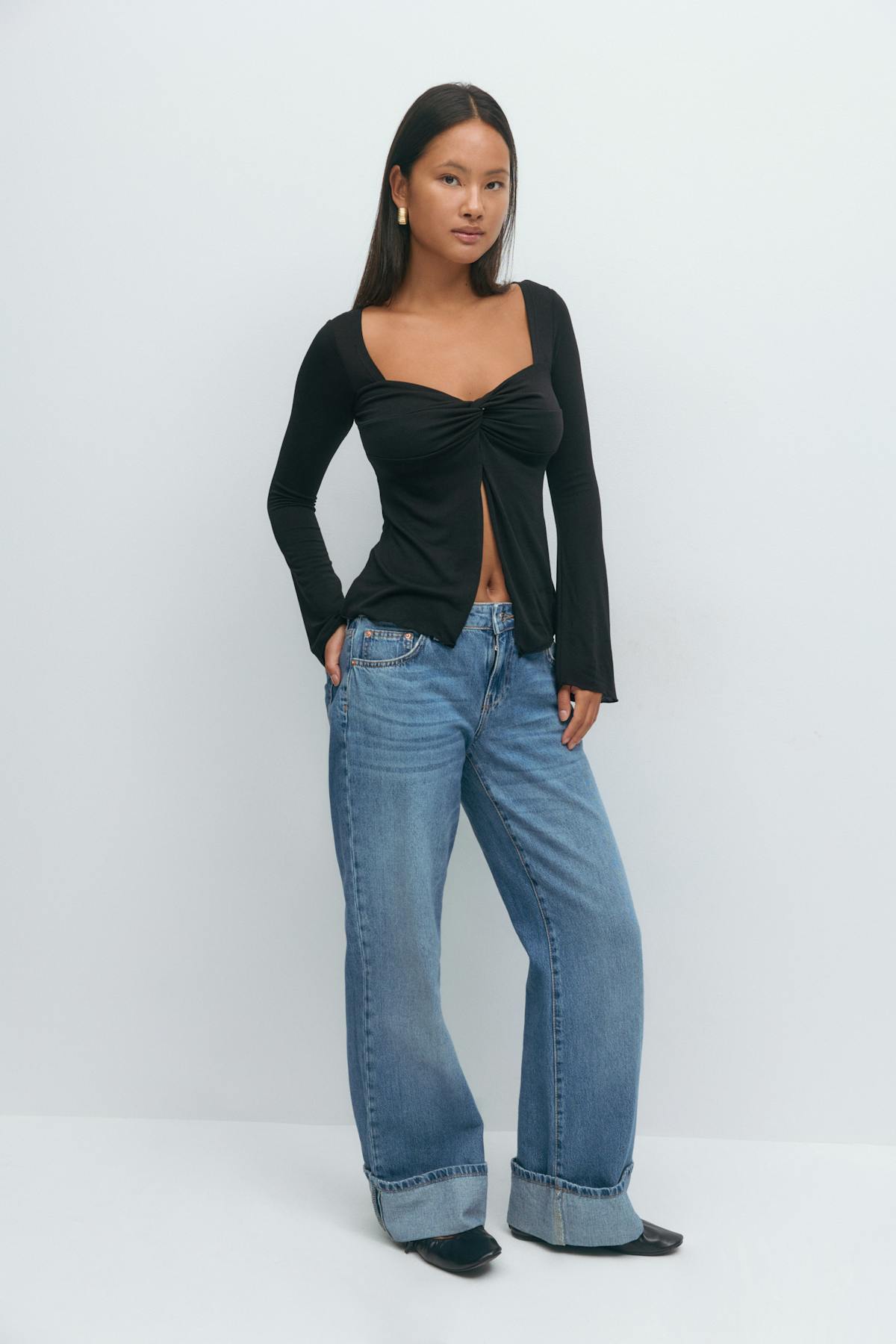 Twisted detail top - Noir