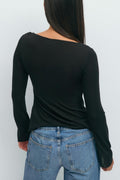 Twisted detail top - Noir