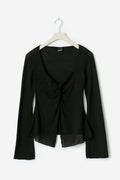 Twisted detail top - Noir