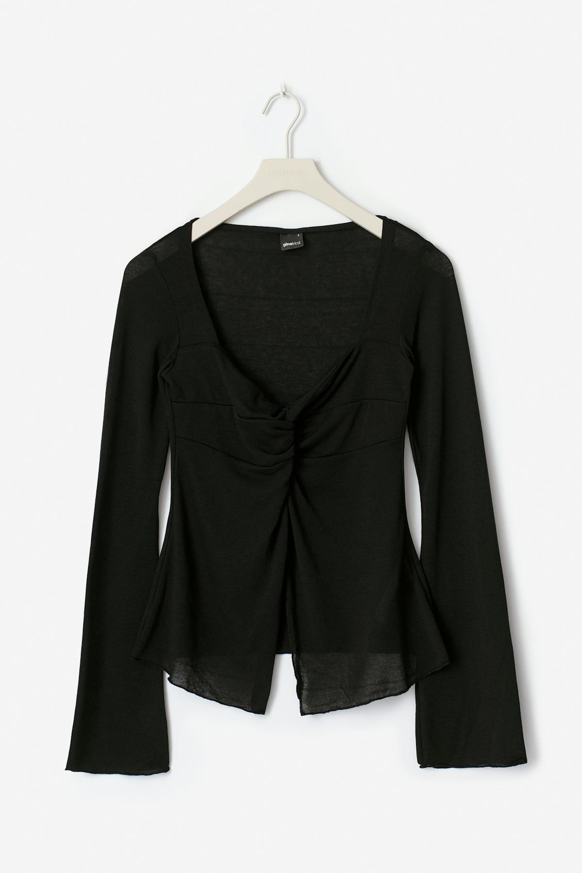 Twisted detail top - Noir