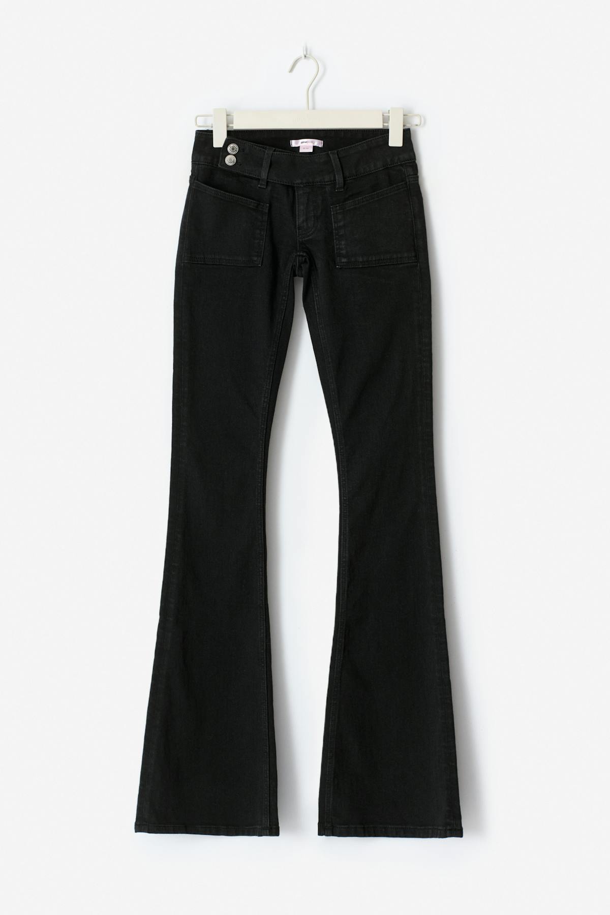 14+ pleated flare jeans tall - Grey distressed