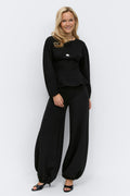 Open back sweater - Noir