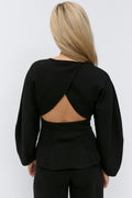Open back sweater - Noir