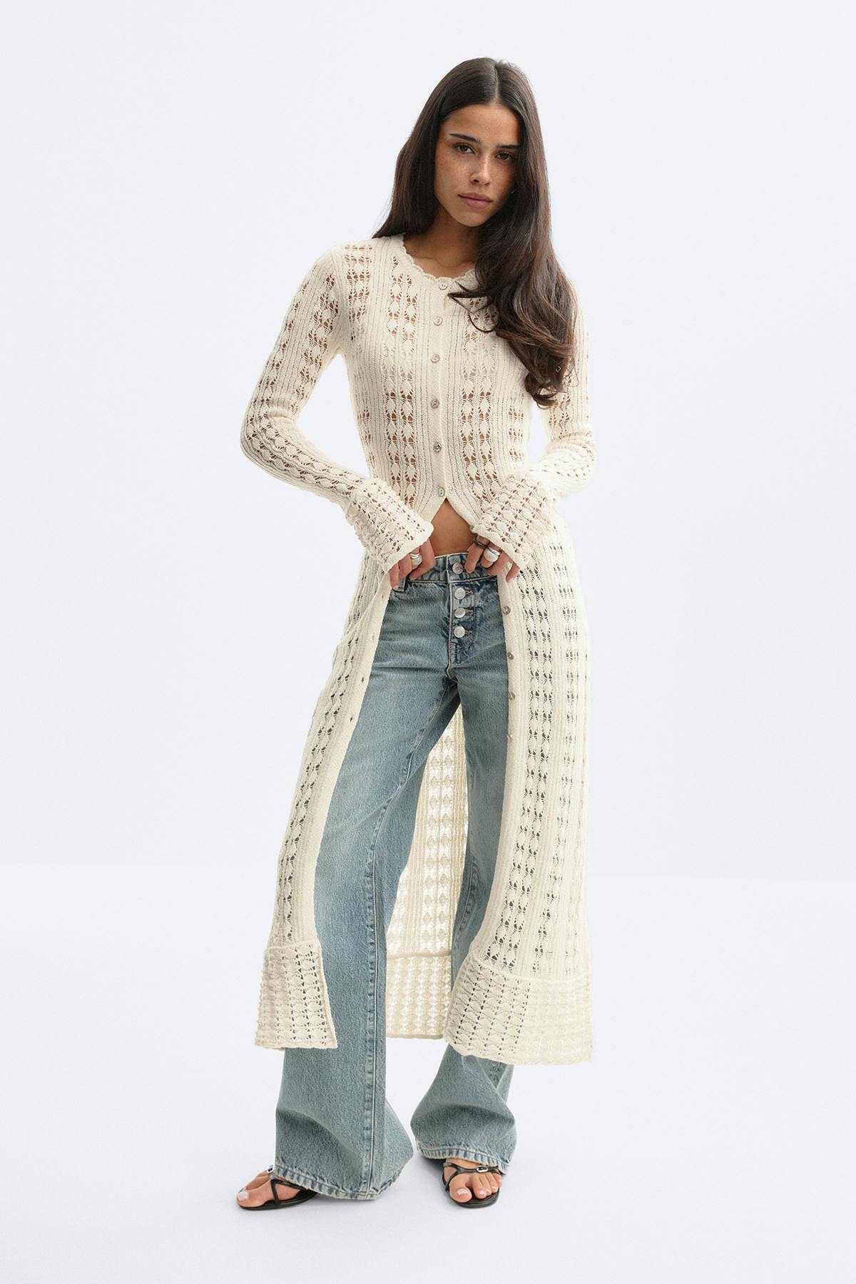 Knitted crochet dress - Alfalfa