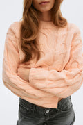 Chunky knitted cable sweater - Knit white
