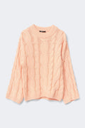Chunky knitted cable sweater - Knit white
