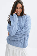 Chunky knitted cable sweater - Noir