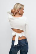 14+ long sleeve lace top - Blanc