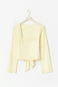 14+ long sleeve lace top - Jaune clair